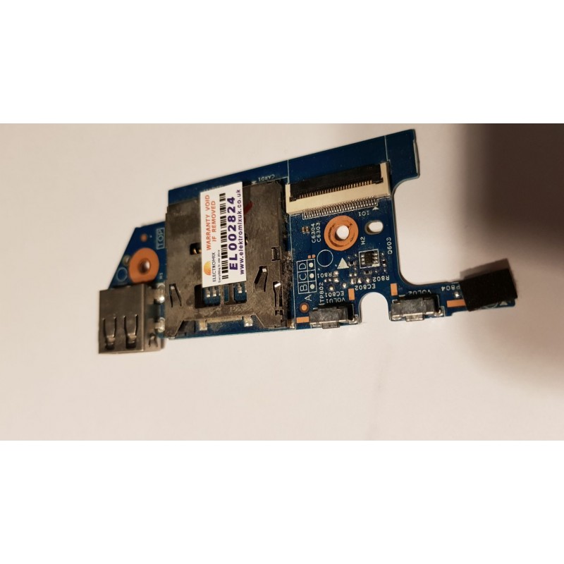 HP Pavilion x360 13-S USB Volume LED I/O Connector Board PCB 809831-001 448.04503.0011 EL2824 MM3